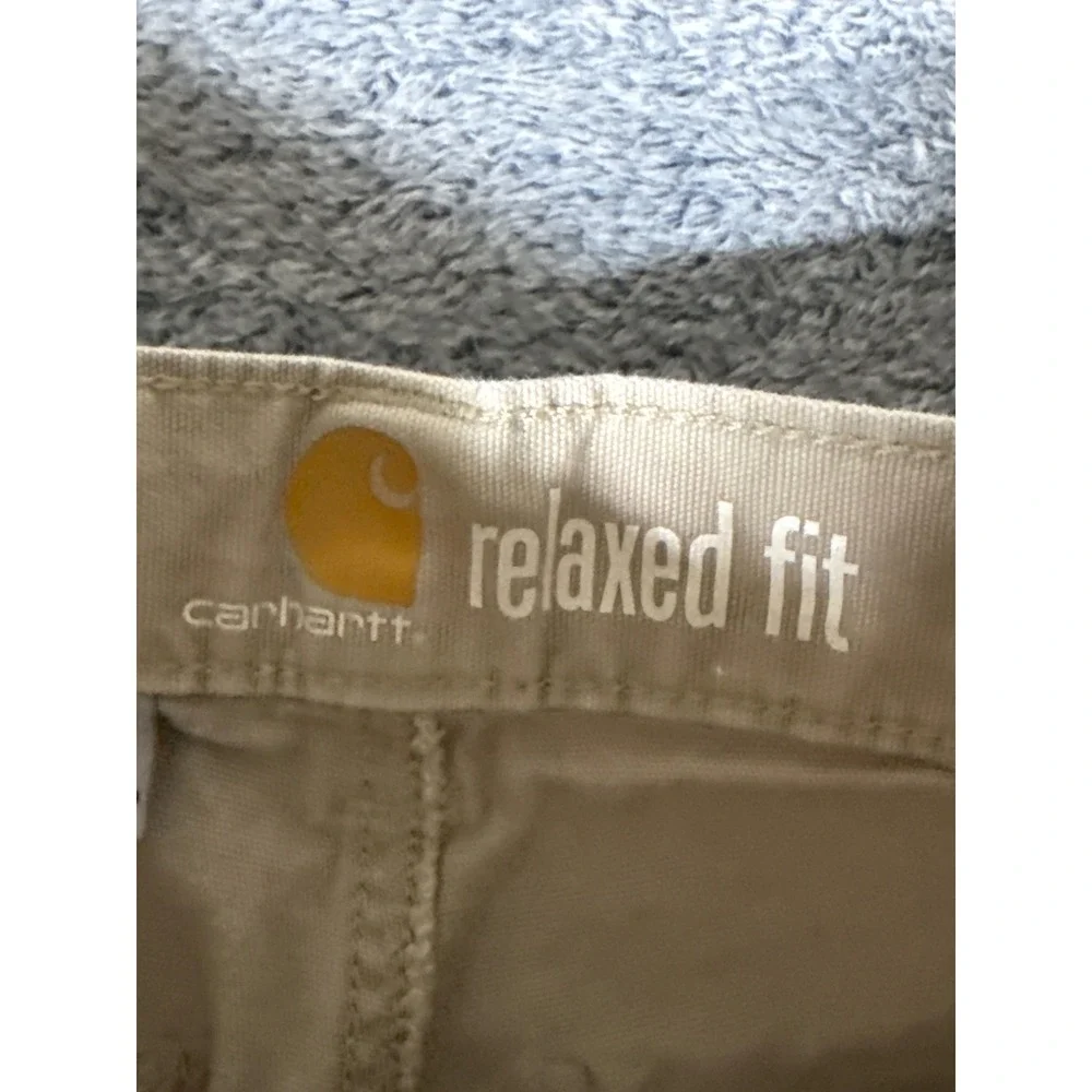 Carhartt Relaxed Fit Khaki Work Pants Tan 29x30 102291 232 Mens Stretch Canvas